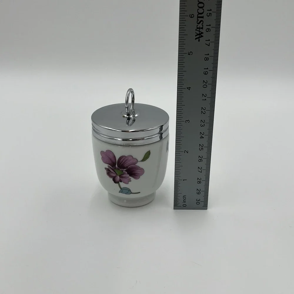 Vintage Royal‎ Worcester porcelain egg coddler-England Floral Dinning